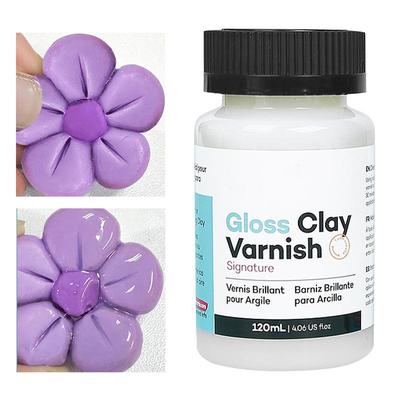 Barniz Brillante de 120ML Para Esmalte de Secado al Aire Barniz Brillante para Arcilla Barniz de Alto Brillo Larga Duración Cerámica Pintura al Óleo Mantenimiento de Madera