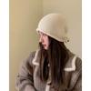 Duoduo Hat with Big Head Circumference Versatile Casual Cold Hat Warm Hat Couple Ear Protection Knit Hat Showing Small Face