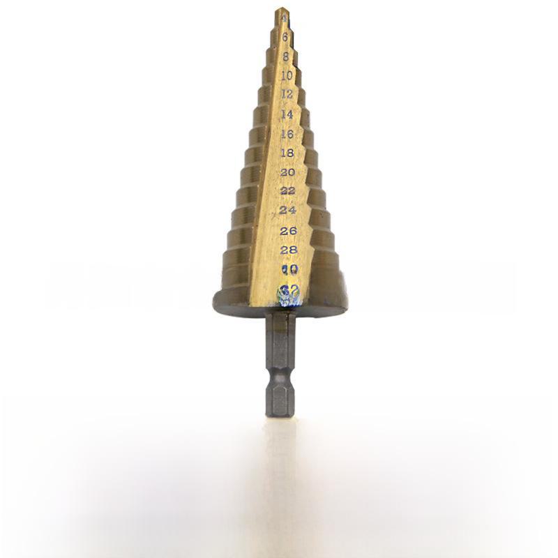 

Набор ступенчатых сверл из быстрорежущей стали с титановым покрытием (3 шт) - Шестигранный хвостовик 4-12 мм/4-20 мм/4-32 мм 4-32 single, plastic bag