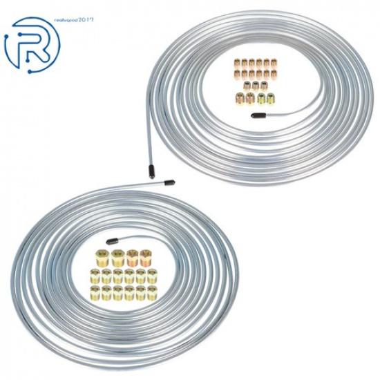 

Комплект трубок тормозных линий с цинковым покрытием, 25 футов. из 3/16 и 1/4 32 Фитингов