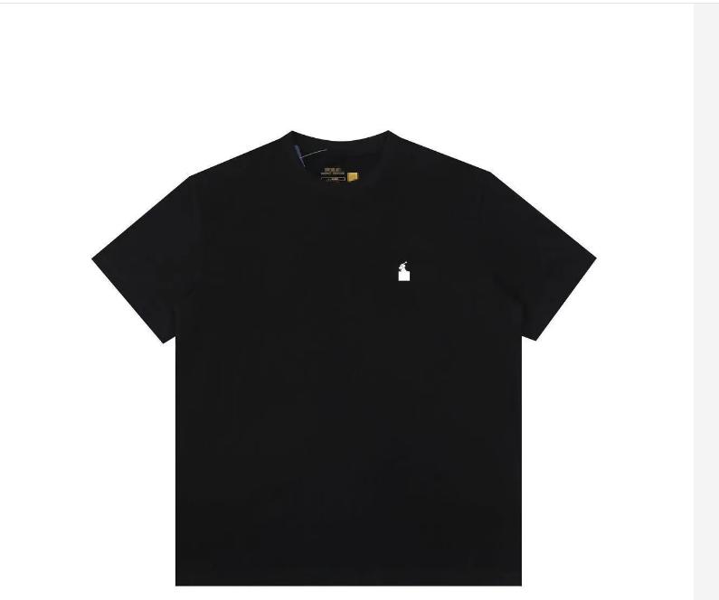 Autumn Winter Spot Cotton Printed Men's and Women's Crew Neck Short-sleeved T-shirt Versatile Casual Support One Piece