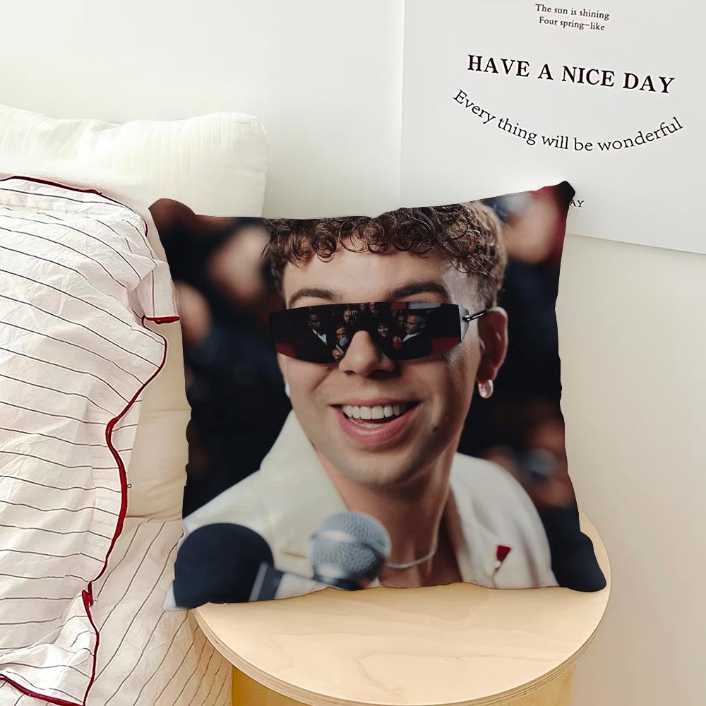 Hot Singer Q-Quevedo Buenas Noches Sofa Living Room Bedroom Headboard Backrest Cushion Square Cushion Nap Time Pillow Case