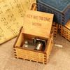 Wooden Elegant Music Box Creative Vintage Wood Music Box Manual Fashion Antique Carved Valentine Day for Birthday Christmas Gift
