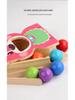 Wooden Multifunctional Kids' Toy: Color Sorting & Feeding Game