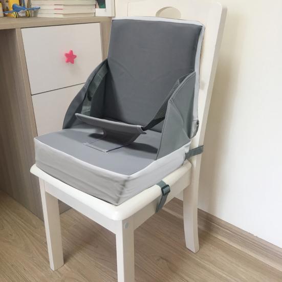 Toddler Booster Seat Dining Table Booster Seat with Backrest Kitchen Chair Cushion with Straps Portable Restaurant Eating Chair Cushion for 1-5 Year