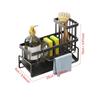 Layered Kitchen Storage Rack Carbon Steel Countertop Organizer Sturdy Sponge Holder  Bathroom