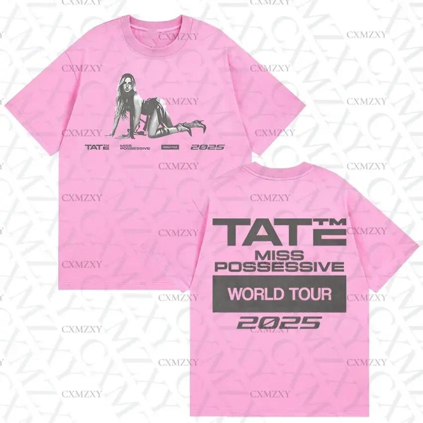 Tate McRae Miss Possessive Tour New T Shirts Unisex Womens Hip Hop Fashion Cotton Short Sleeve Tshirt Streetwear