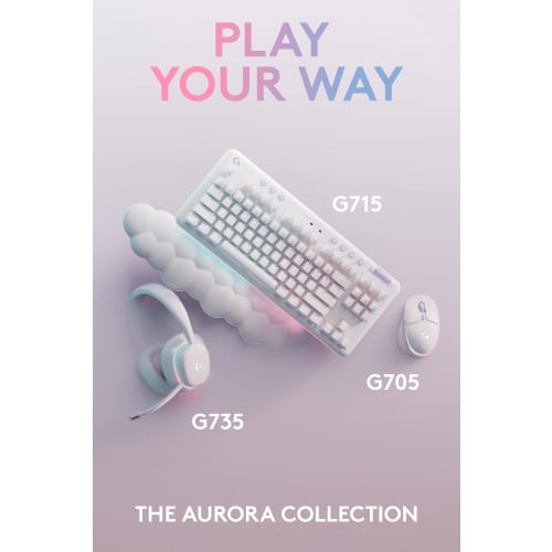 Logitech G Aurora Collection Gaming Keyboard Tenkeyless G713 Linear Wired Mechanical Keyboard Cloud Palm Rest Silent Japanese Layout LIGHTSYNC RGB G71