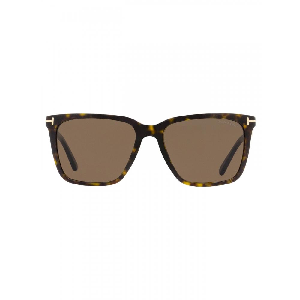 Unisex Rectangular Sunglasses Tf862 Garrett 52e Dark Havana Gold 56mm 52e