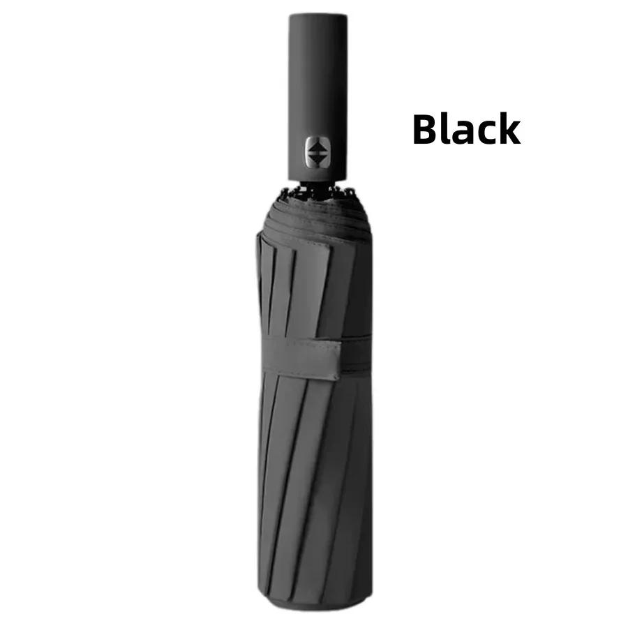 Folding Strong Windproof Automatic Umbrella 24 Double Keel Umbrella Sunshade Men's Umbrella Rain Large Parasol for Women