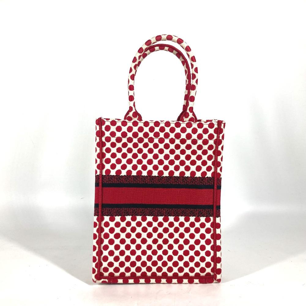 Dior DIORAMOUR CHRISTIAN DIOR Amour Vertical Book Tote Polka Dot Hand Bag