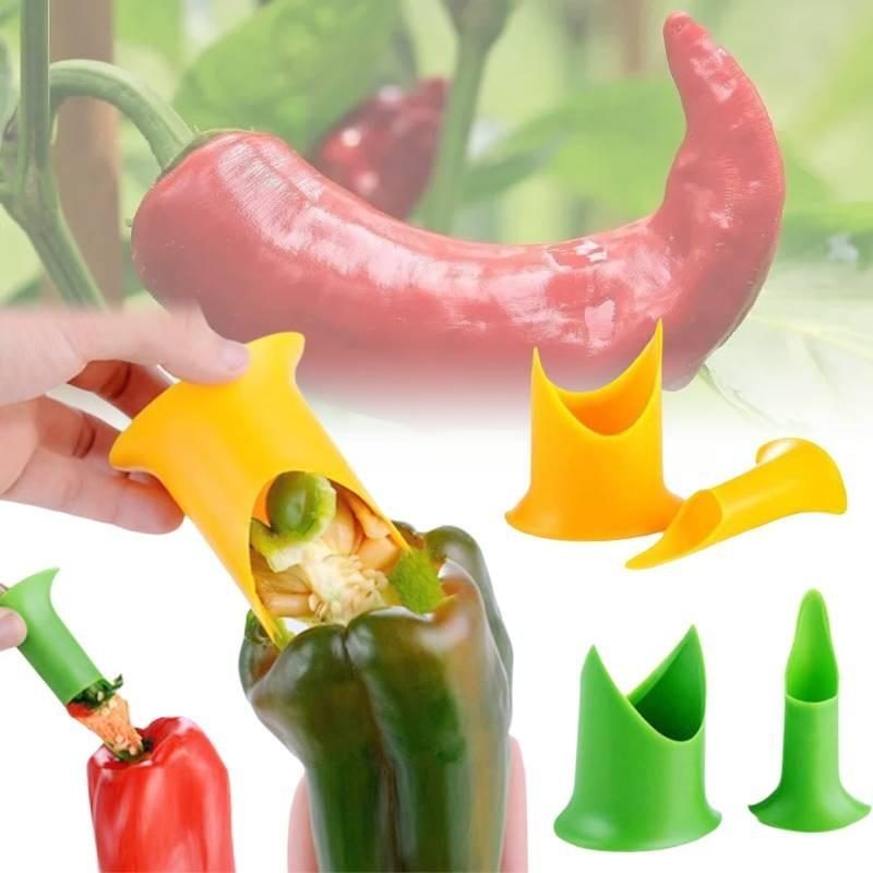 Bell Set 2pcs Pepper Seed Corer Remover Fruit Corer Separator Kitchen Gift Tool