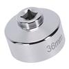 Oil Filter Socket 36mm   Steel 3/8in   Hole 6 Point Oil Filter Removal Tool for Engine