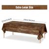 Imitation Natural Wood Grain Tablecloth Vintage Rustic Farm PE Table Cover for Birthday Home Wedding Party Decor Easy to Install Clean Fast Delivery
