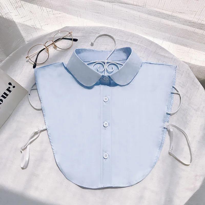 Fake Collar For Shirt Detachable Collars Solid Shirt Lapel Blouse Top Men Women Black White Girls Top Clothes QH132