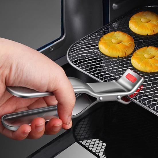 Anti-Scald Dish Clip Stainless Steel Bowl Clip Hot Pan Gripper Tongs Heat Resistant Kitchen Utensil for Bowls Pans Dishes