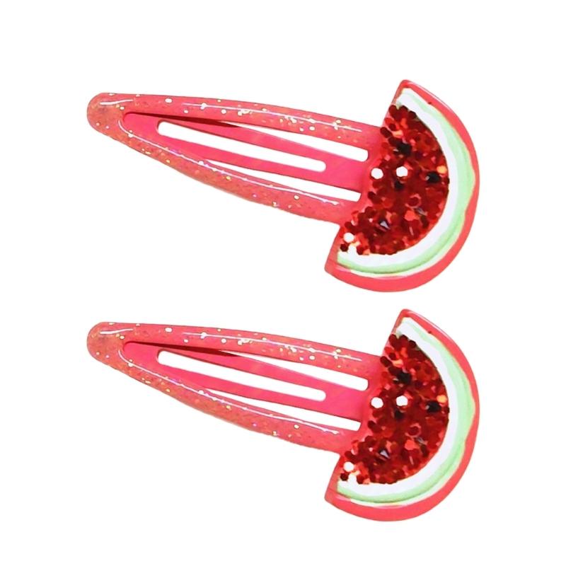 Kids Watermelon Sequined Hairpin for Halloween Birthday Photo Props Fun Headwear Cosplay Hair Accessories