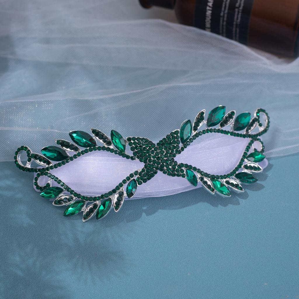 Women Crystal Masquerade Mask Rhinestone Fancy Mask Evening Party Mask for Masquerade Ball Banquet Cosplay