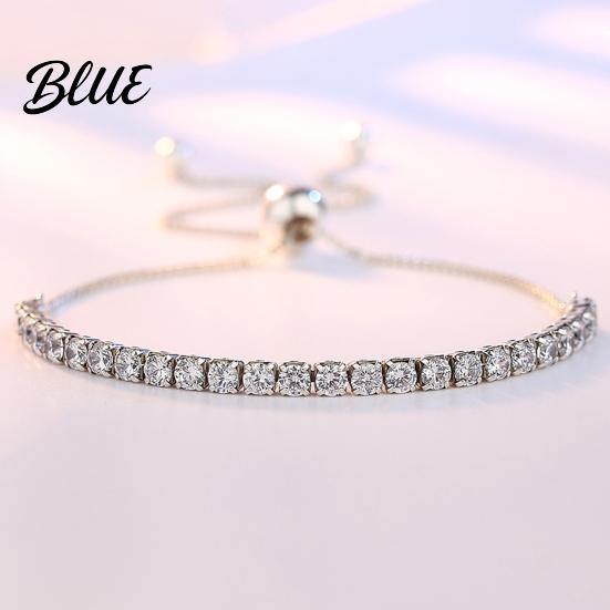 Gold-plated Bracelet Women Cubic Zirconia Detailing Adjustable Length Non-staining Skin
