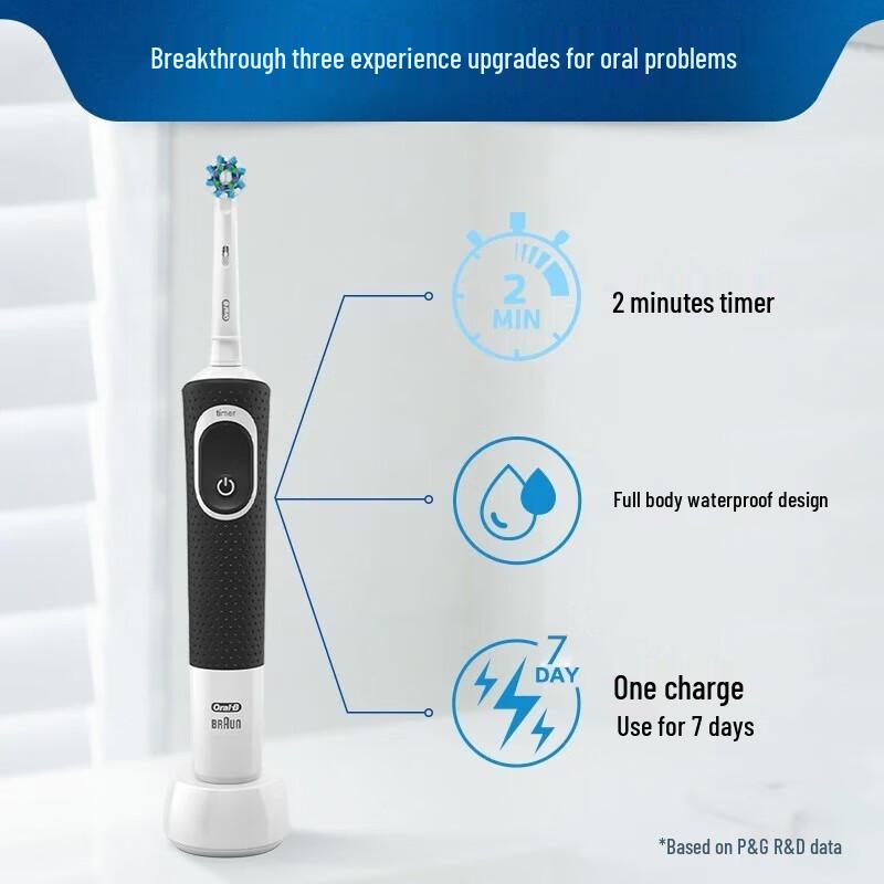 Oral-B D100 Electric Toothbrush Twin Pack CN Plug (adapter Included)