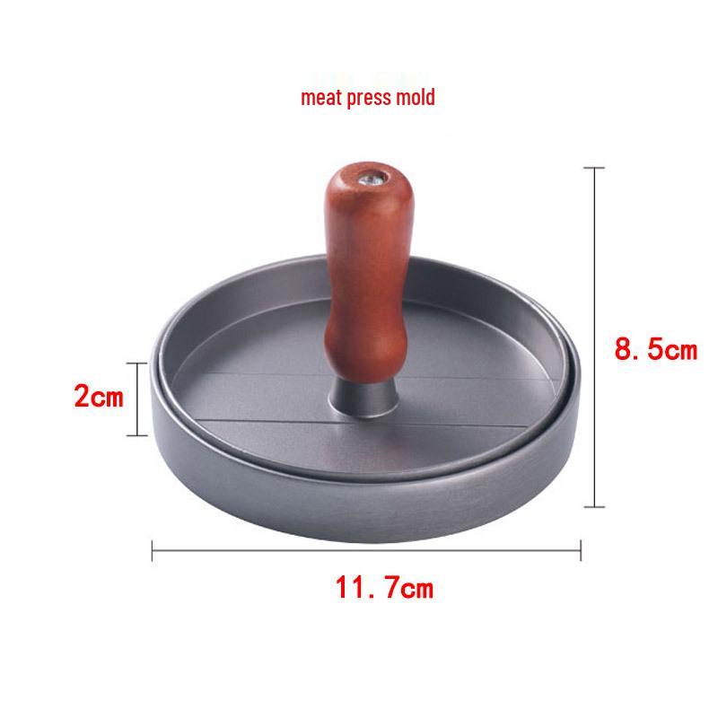 Aluminum Alloy Hamburger Press for Homemade Patties - Single Compartment, Color Box Packaging