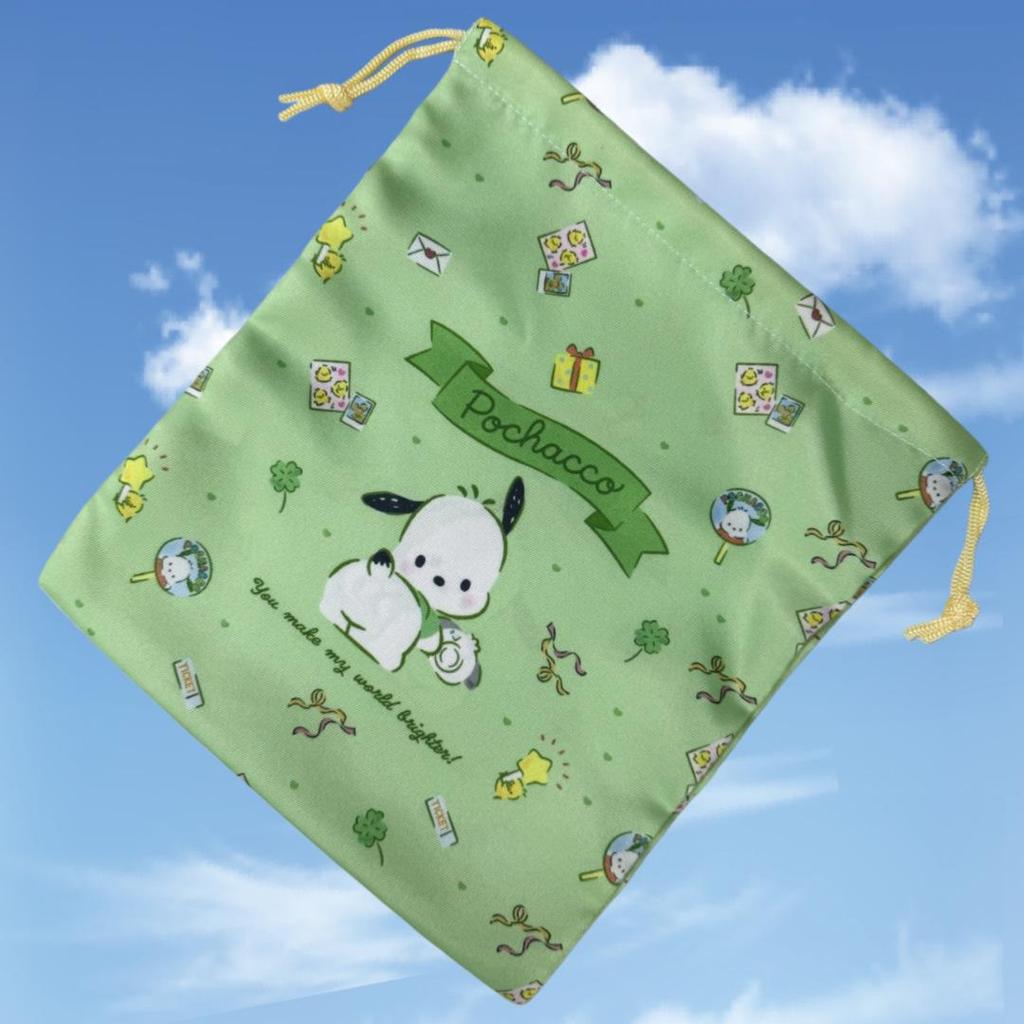 Large Sanrio Canvas Double-Sided Printed Drawstring Tote Bag, Eco-friendly Storage Solution