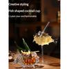 Creative 3D Transparent Fish Shape Bar Cocktail Glass Party Thick Heavy Lovely Smoothies Bowl Cup Cold Drink Tiki Glasses Mug