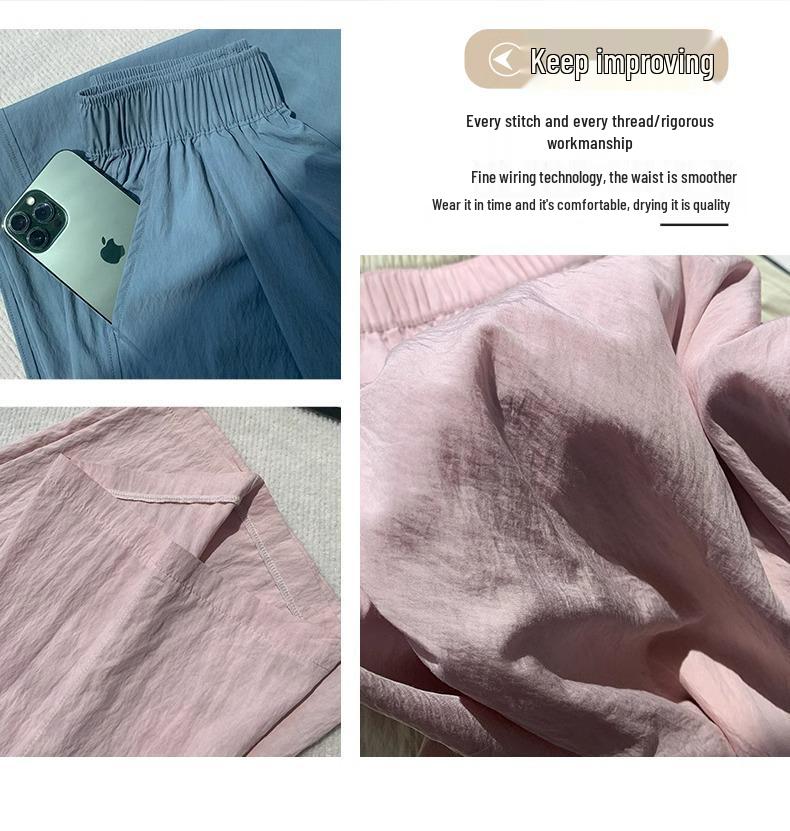 High-Waisted Drapey Women's Slimming Wide-Leg Floor-Length Summer Pants