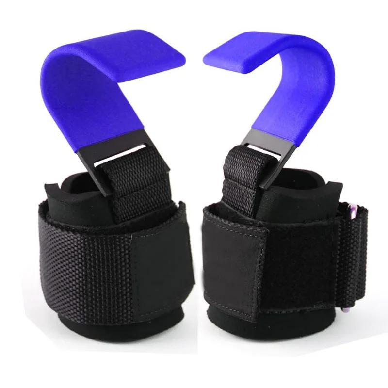 2 pezzi Ganci per Sollevamento Pesi con Polsini Fasce da Polso Cinghia da Polso Mano-Barra Gancio da Palestra Fitness Cinghia per Pesi Trazione alla Sbarra Guanti per Powerlifting