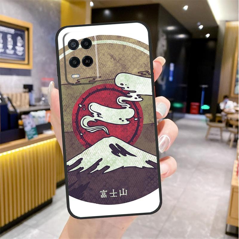 Japanese art Mount Fuji Case For Oppo A96 A76 A16 A17 A18 A60 A80 A40 A38 A58 A78 A98 A94 A74 A54 A15 A57 A77 A5 Pro