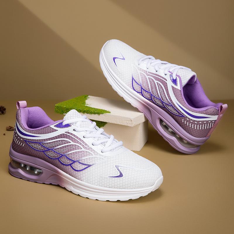 Popular Spring Fly-Woven Air Cushion Casual Shoes Women'S Sports Running Shoes Shock-Absorbing Running Shoes