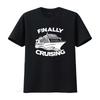 Finally Cruising Cruise Ship Vacation Womens T Shirt Black L Vintage Washed Homme Fashion Breathable Stylish Unisex