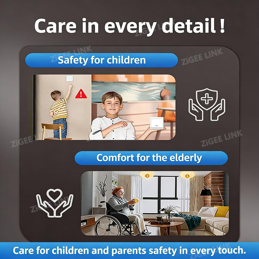 433MHz Wireless Smart Wall Light Switch 1/2/3 Gang Remote Control Panel AC100–240V Sticker Design for LED Lamps Home Automation