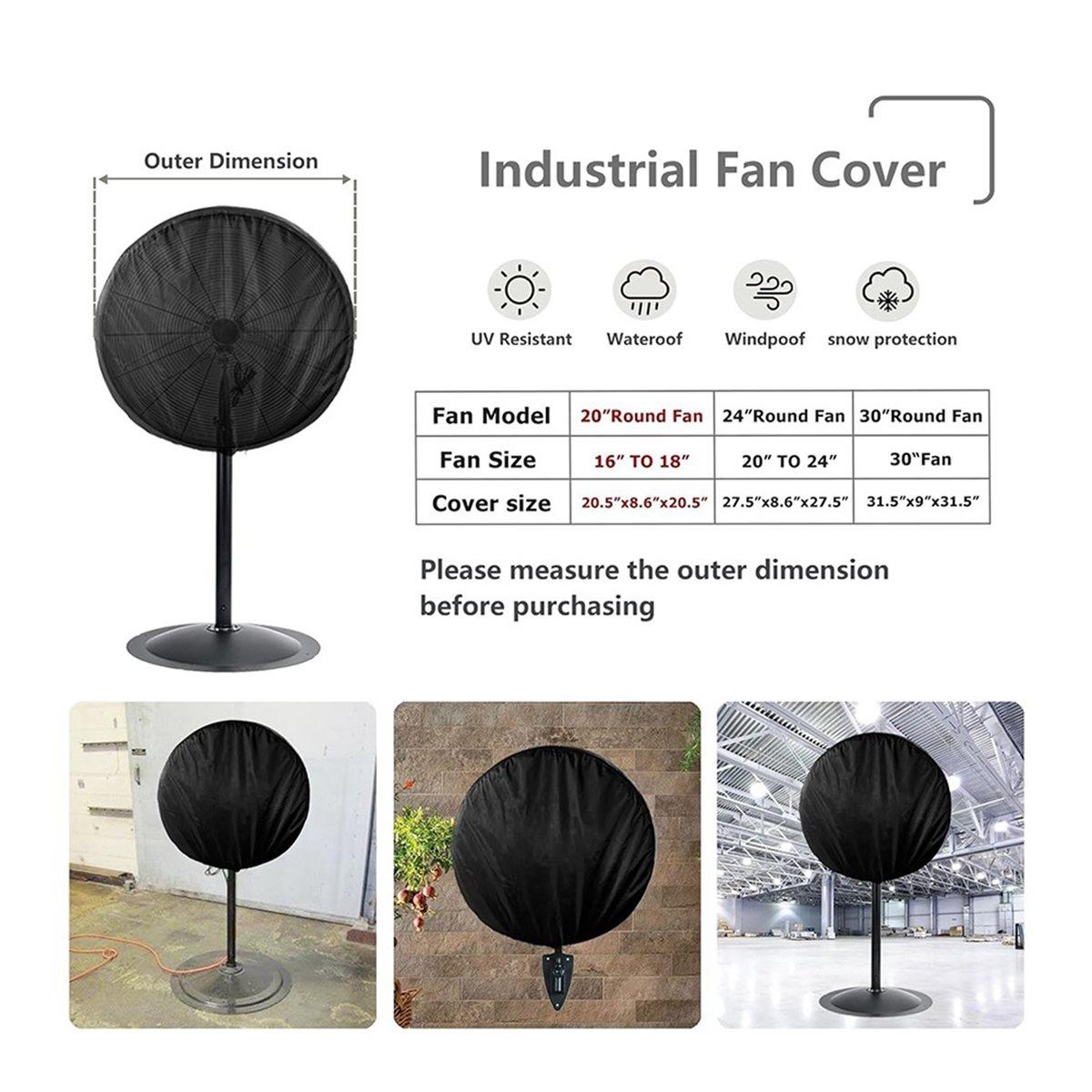 BHBL Wall Mount Fan Cover,Suitable for 18-20 Inch Industrial Fan and Pedestal Fan,Waterproof Dust Proof Anti-UV Fan Covers China Mainland
