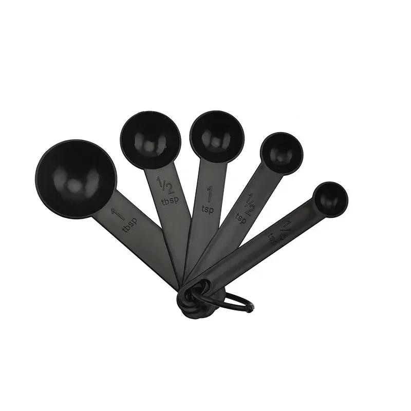 5/10pcs Multi-purpose Measuring Cup Measuring Spoon Gauge Tool Plastic Handle Spoon Flat-bottomed Spoon Kitchen Cooking Gadget