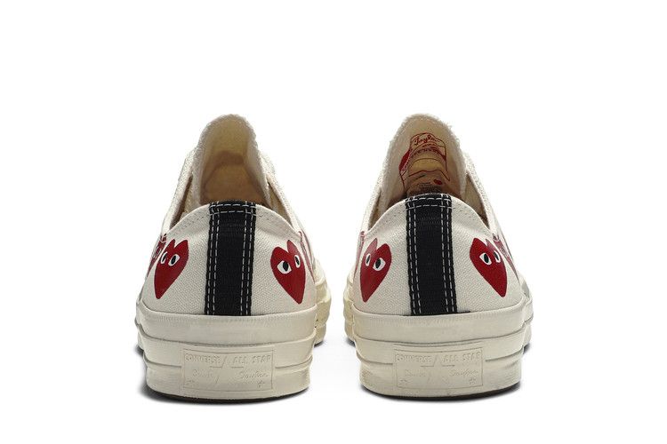 Herren Sneaker Converse Chuck Taylor All Star 70 Ox Comme des Garcons PLAY Multi-Heart Weiß Weiß/Rot/Egret