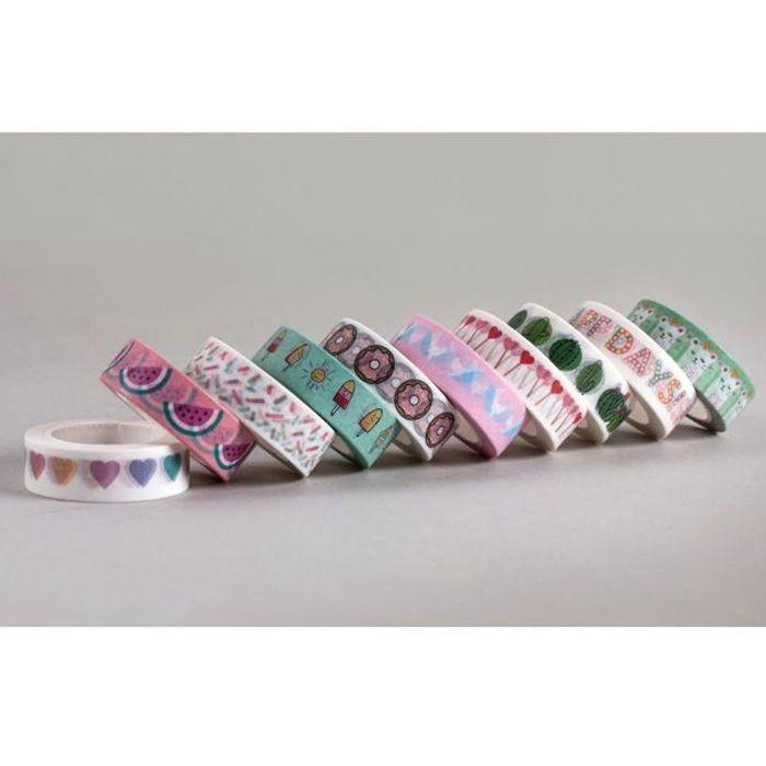 2 masking tapes petits nuages 10 m x 1,5 cm