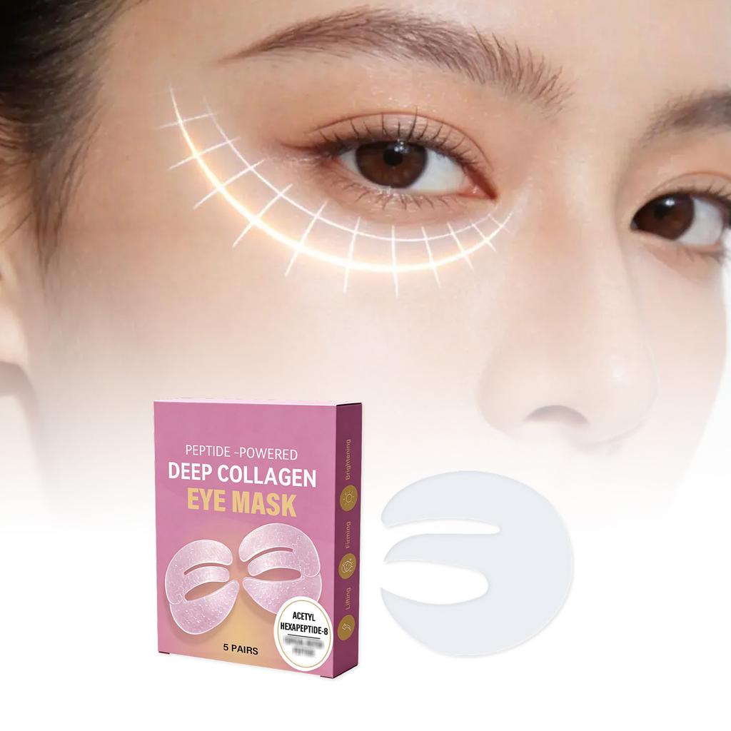 Collagen Moisturizing Eye Mask Gentle Skin Care Hydrating Repair Dry Skin Undereye Mask 5pcs