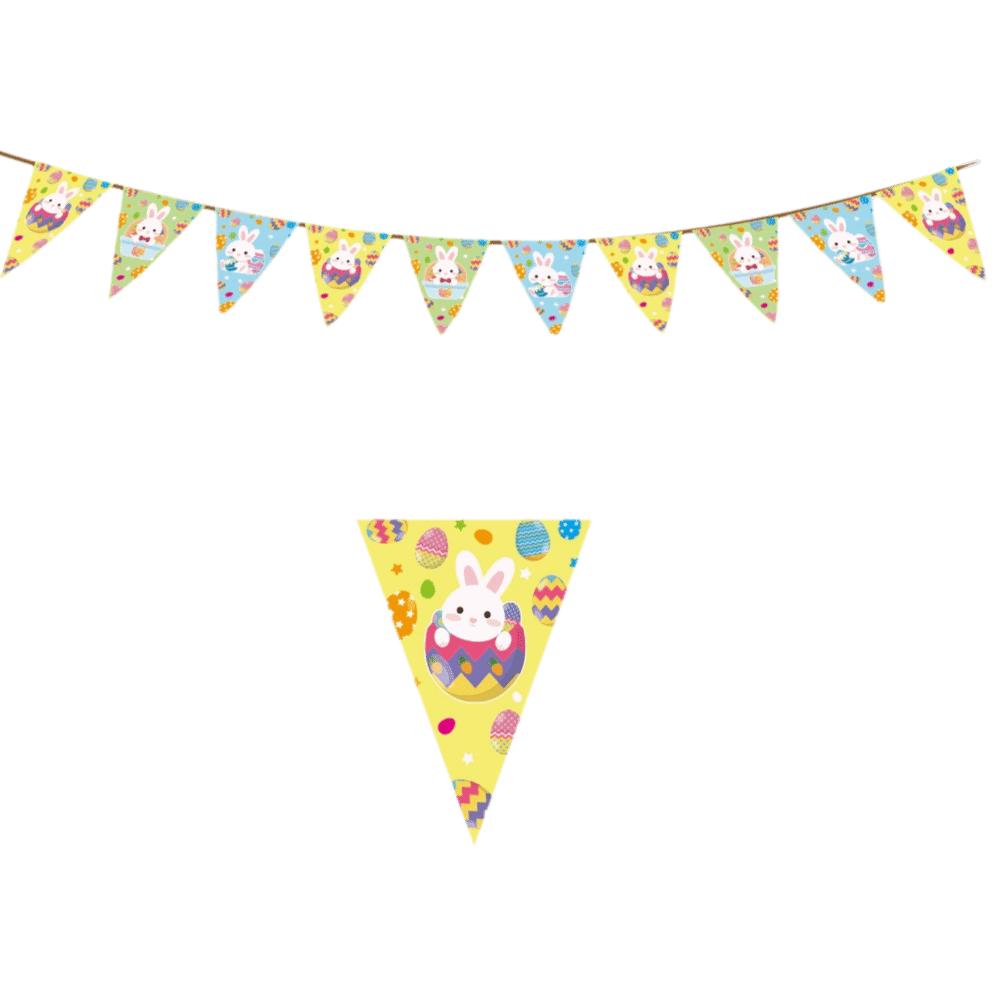 Kaninchen Karotten Muster Hase Wimpelkette Osterdeko Hängendes Banner Osterdekoration Heimdekoration