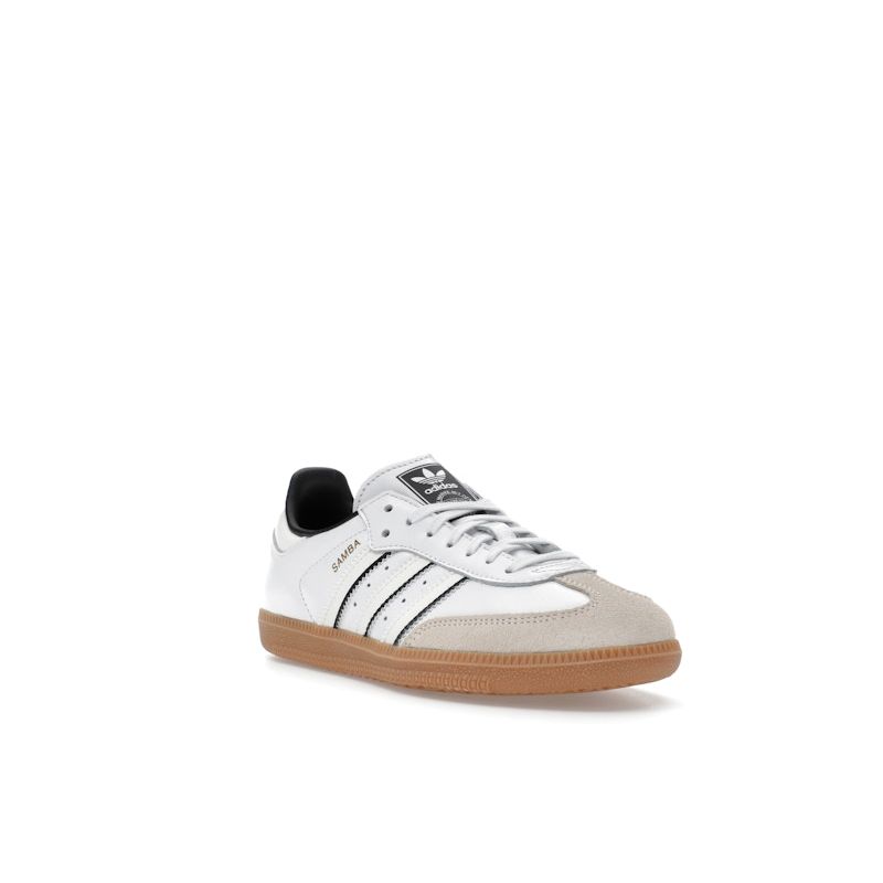 Adidas Samba OG J Double White Black Gum Kids Sneakers Cloud-White Off-White Core-Black IH5585