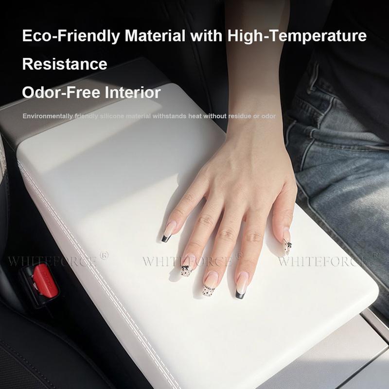 For Tesla Model Y Juniper 2025 Car Center Console Armrest Box Cover Liquid Silicone Mat Model 3 Highland Armrest Pad  Soft Case