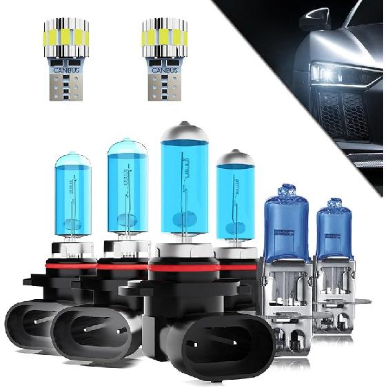Halogen Headlights Fit For Chevrolet Chevy Tahoe 2000-2006 Headlight Bulbs,9005/HB3/H10 High Beam+ 9006/HB4 Low Beam+ 880/881/H27 Fog Light