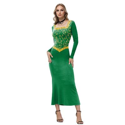 Halloween Women's Flowers Digital Printing Dresses Adult Skeleton Ghost Anime Cosplay Role-playing Costumes for Party Stage