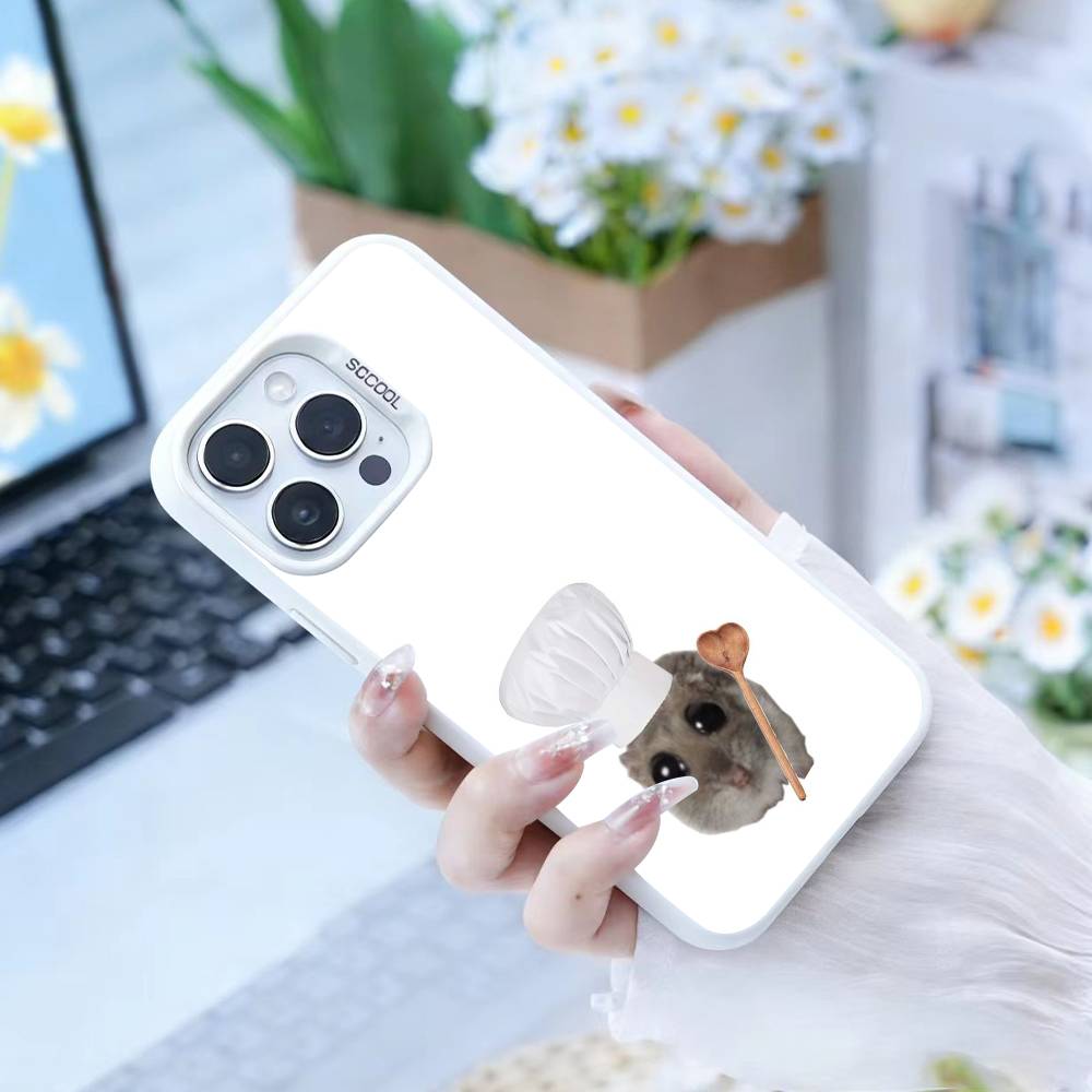 Big-eyed goofy Mouse Phone Case For iPhone 17,16,15,14,13,12,Pro MAX Black Matte Shockproof Cover iPhone16plus