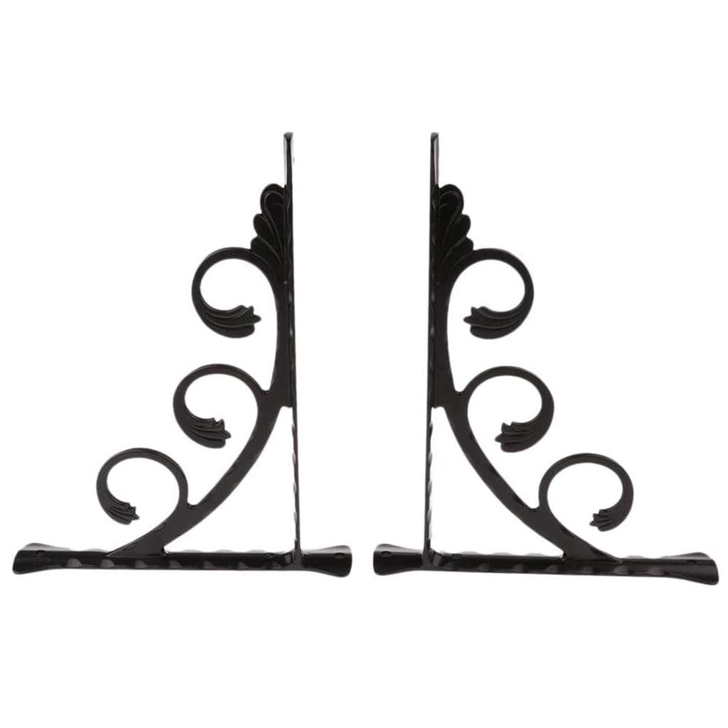 2 Pieces Triangular Shape Floating Shelf Brackets Invisible Shelf Support Right Angle Metal Wall Mounted Brackets