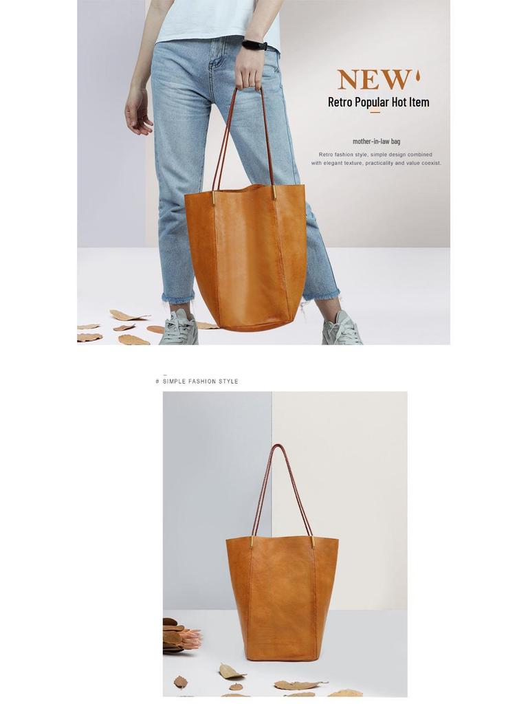 JOGUJOS Women's Genuine Leather Tote & Crossbody Bag - Large Capacity, Versatile, Casual Handbag