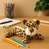 Panther Pencil Case - 25 Cm - Soft Plush - Zipper Closure - Ideal for School and Office
