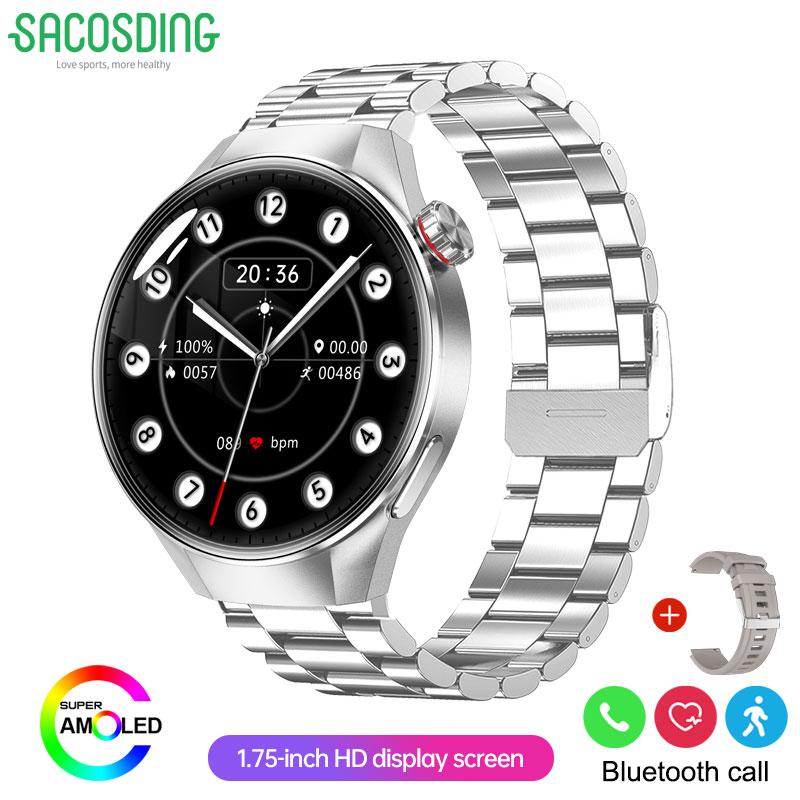 2025 New Watch 5 Plus GPS Tracking Smart Watch Men Women 466*466 AMOLED Screen Heart Rate Bluetooth Call IP67 Waterproof Smartwatch