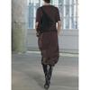 Za2025 Spring New Women's Clothing Fashion Elegant Stitching Short Sleeve round Neck Midi Skirt Long Dress 0858464