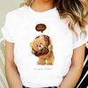 Bedruckte Damen 90er Niedliche Kleidung Kurzarmkleidung Cartoon Niedliches Bärenmuster T-Shirt Mode Damen Lässig Vielseitiges T-shi
